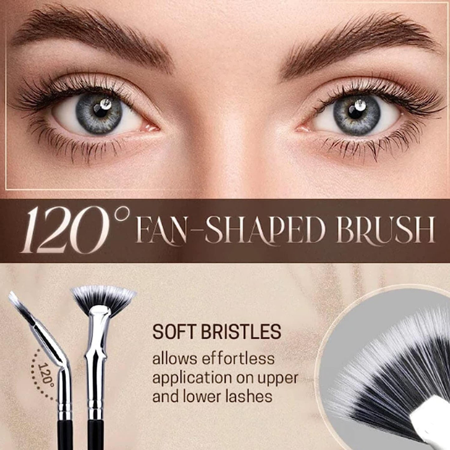 đ„Viimeinen pĂ€ivĂ€ saada 40% poisđ„ACCORDANCEY-taitettava kulma Scalloped Lash Brush Harja