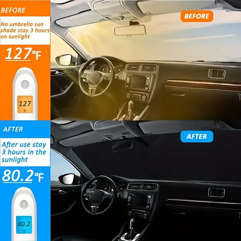 Taitettu ja kannettava autovarjo đđ