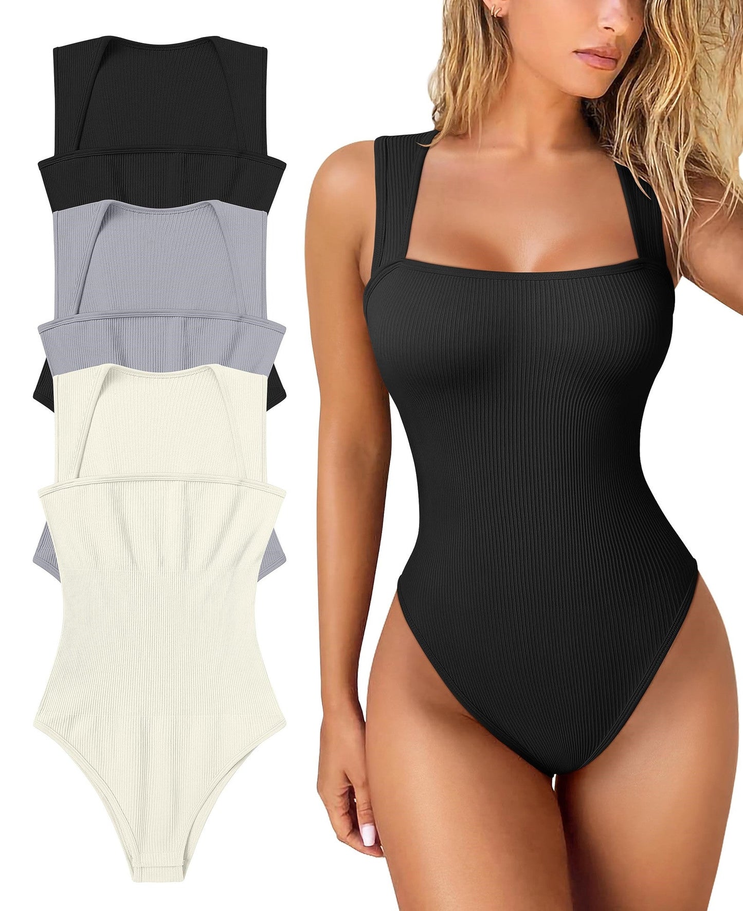 đ„KESĂMYYNTI 49% POISđ„Racerback leveĂ€ olkahihnat saumaton Bodysuit