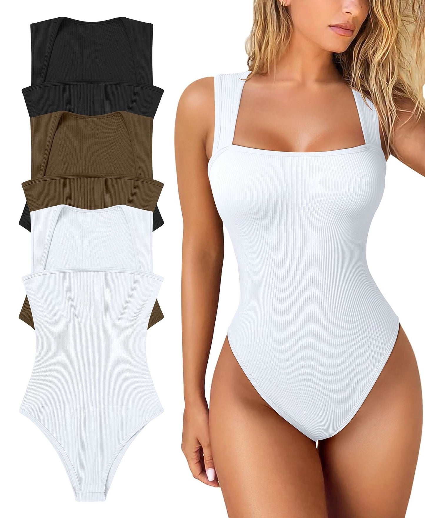 đ„KESĂMYYNTI 49% POISđ„Racerback leveĂ€ olkahihnat saumaton Bodysuit