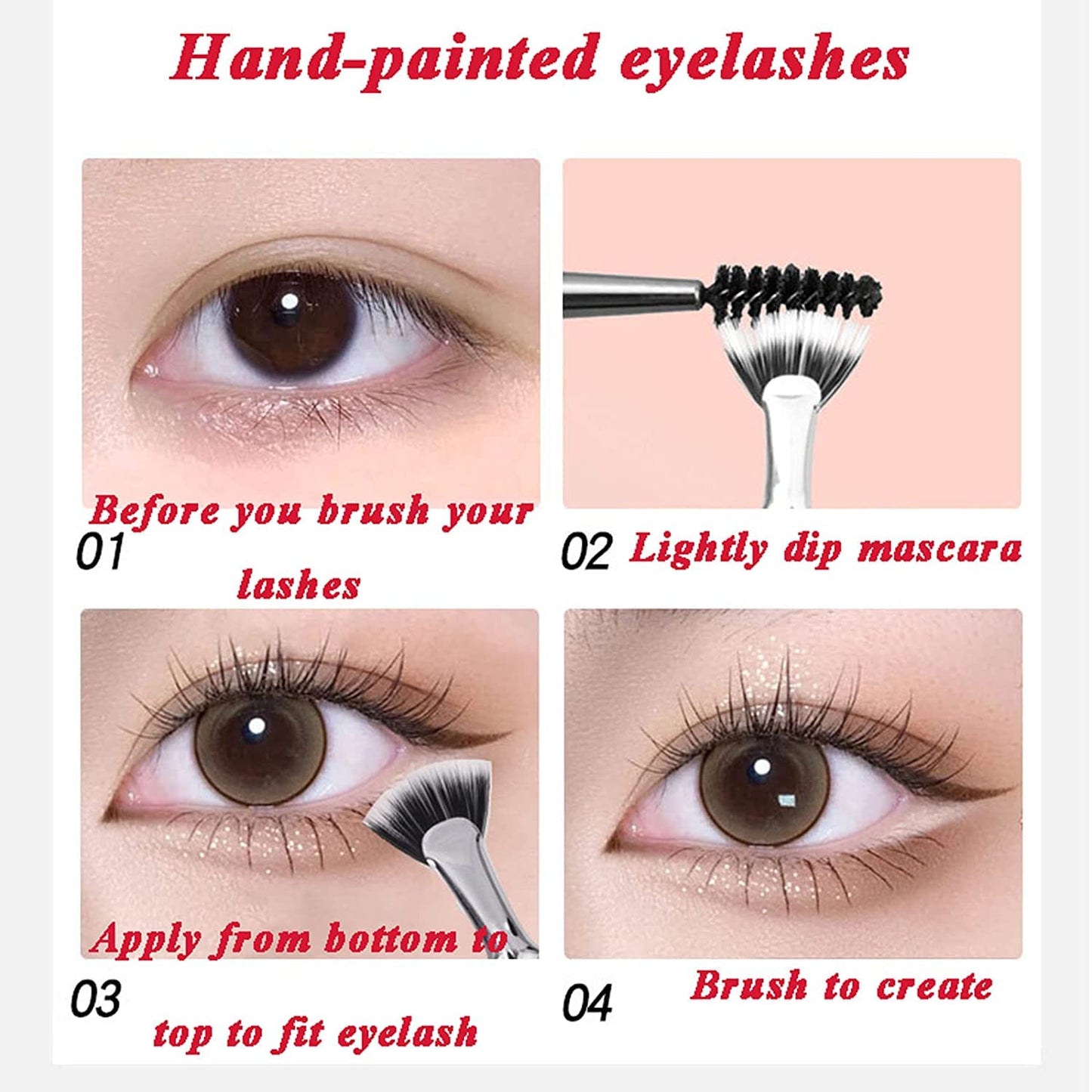 đ„Viimeinen pĂ€ivĂ€ saada 40% poisđ„ACCORDANCEY-taitettava kulma Scalloped Lash Brush Harja