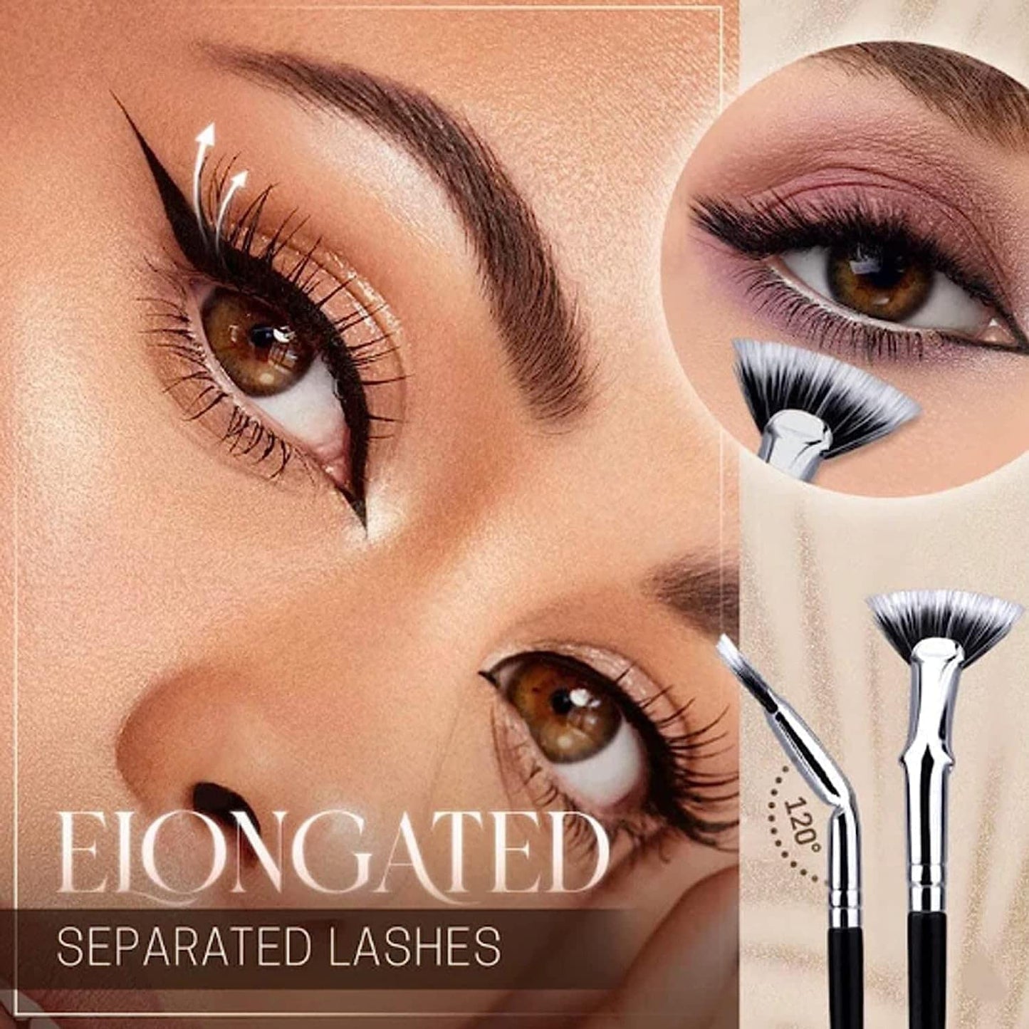 đ„Viimeinen pĂ€ivĂ€ saada 40% poisđ„ACCORDANCEY-taitettava kulma Scalloped Lash Brush Harja