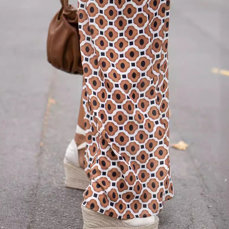 Boho Pitkähihainen V-pääntie Mekko