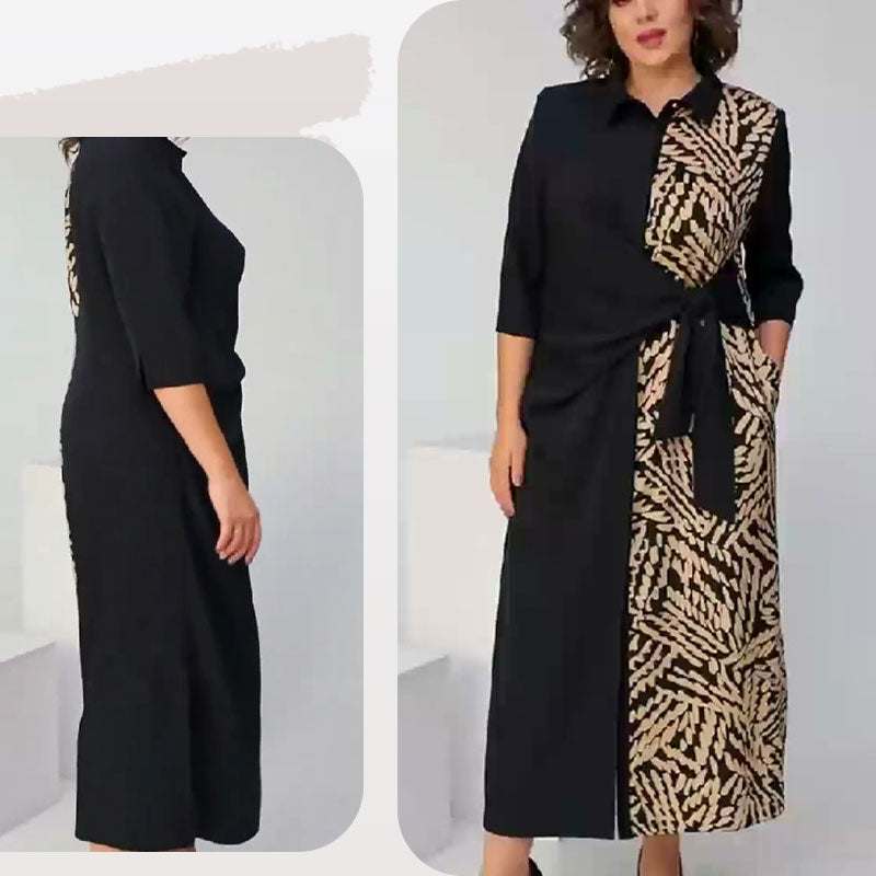 Mekko jossa on 3/4-hihat, geometrinen kuvio ja halkio