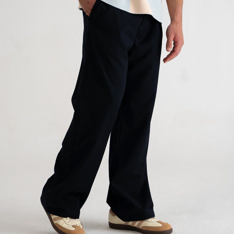Unisex vintage-rento pliseeratut housut