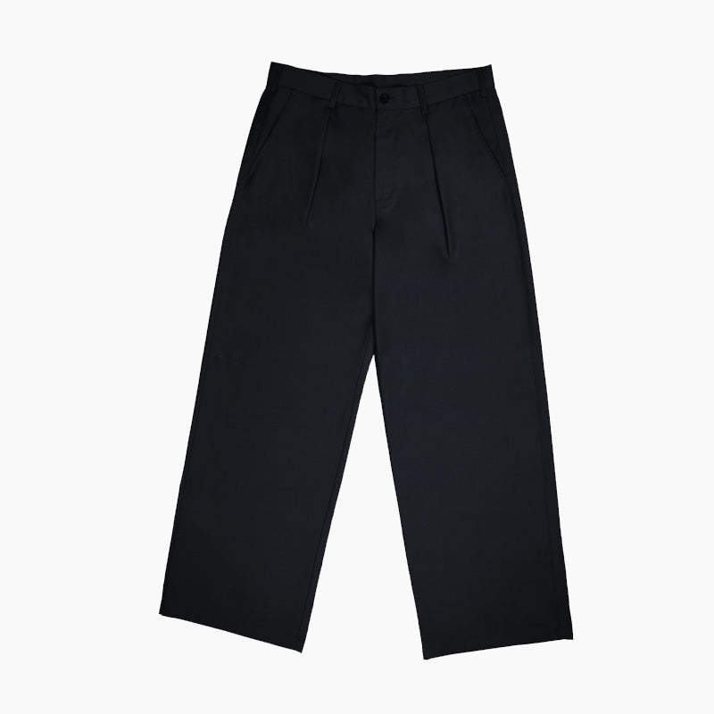 Unisex vintage-rento pliseeratut housut