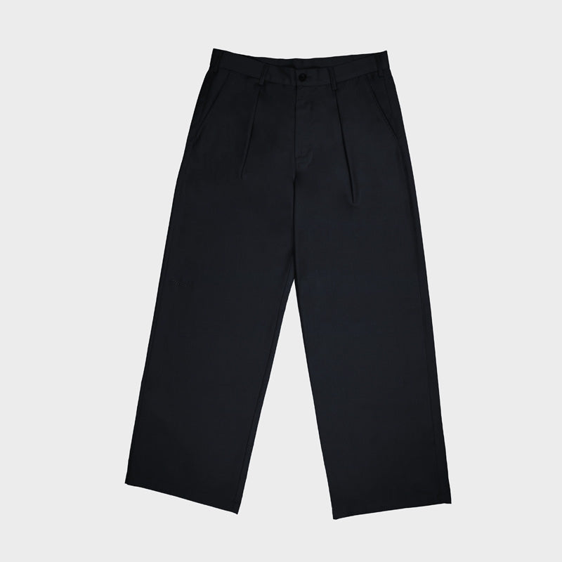Unisex vintage-rento pliseeratut housut