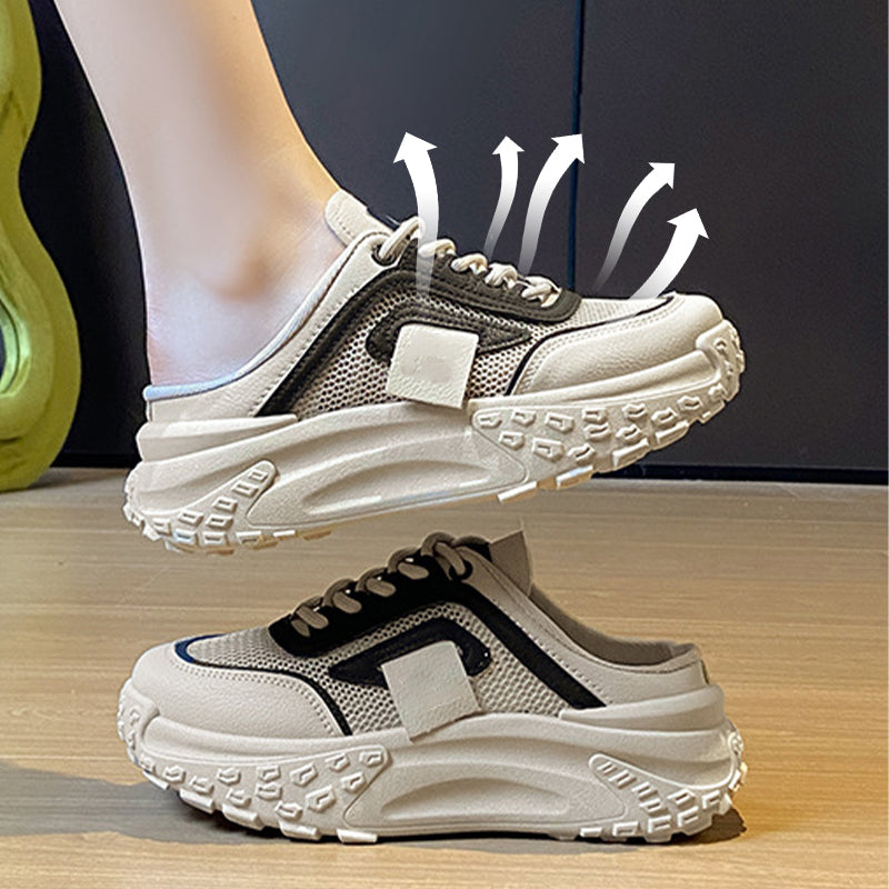 Naisten paksupohjaiset slip-on-tennarit