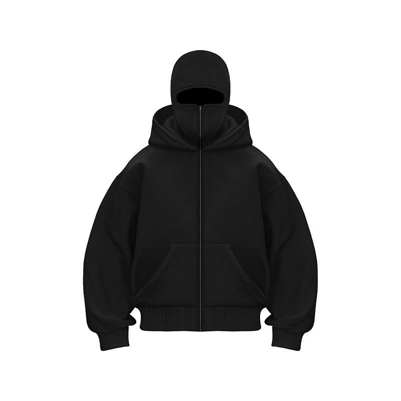 Ninja-huppari vetoketjulla miehille ja naisille