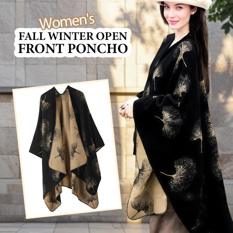Naisten Syksy/Talvi Avoin Poncho