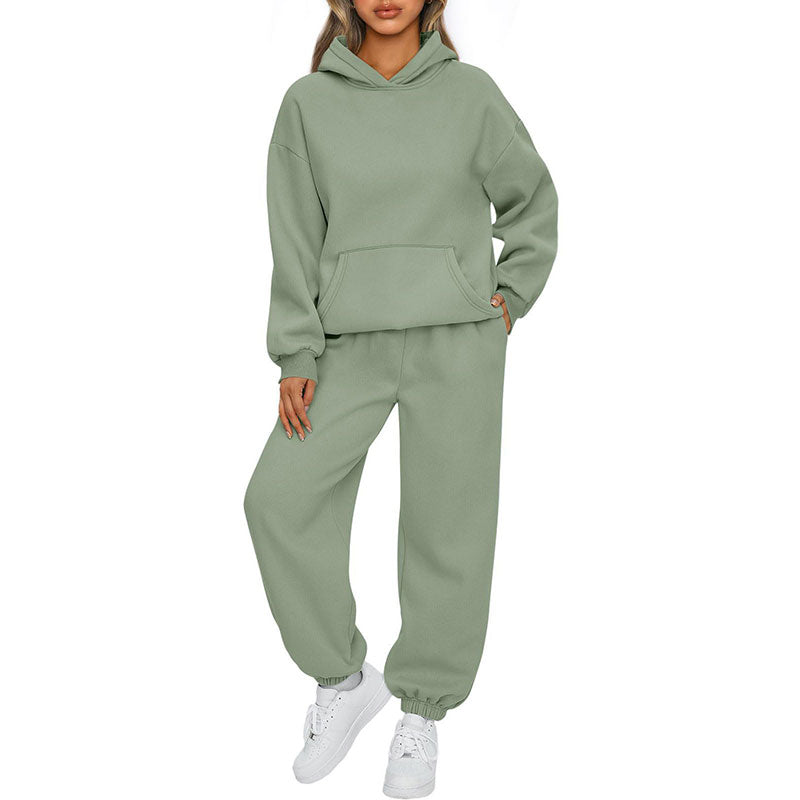Rento hupullinen pitkähihainen Topit & Housut 2-osainen setti