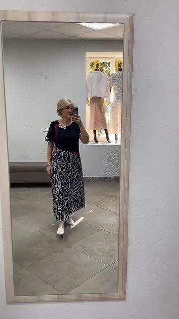 Naisten rento tilkkukuvioinen mekko