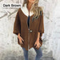 Naisten rento Stand Collar Half-zip takki