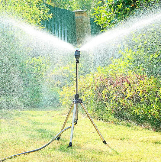 Ruostumattomasta teräksestä valmistettu pyörivä kastelu kolmijalka Teleskooppinen tukisprinkleri