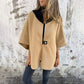 Naisten rento Stand Collar Half-zip takki