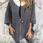 Naisten rento Stand Collar Half-zip takki