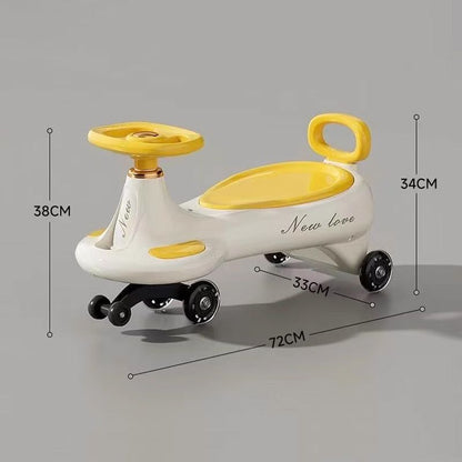 Lasten Wiggle Car Ride-on lelu Bluetoothilla