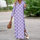 Boho Pitkähihainen V-pääntie Mekko
