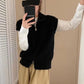 Women's Lapel Collar Zipper Sweater Vest