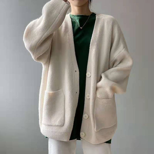 Slouchy Knitted Cardigan with Pockets