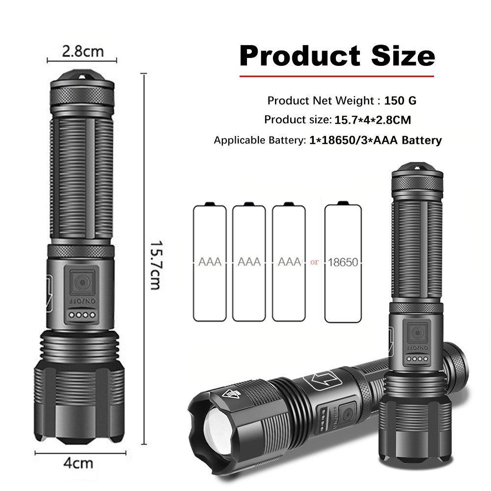 Super Bright Zoom USB Flashlight