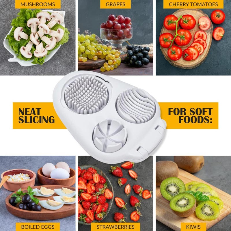 Monitoiminen 3-in-1 Munaviipaloija