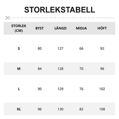 Seksikäs maksimekko korsetilla ja kalanpyrstö helmalla