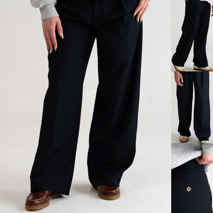 Unisex vintage-rento pliseeratut housut
