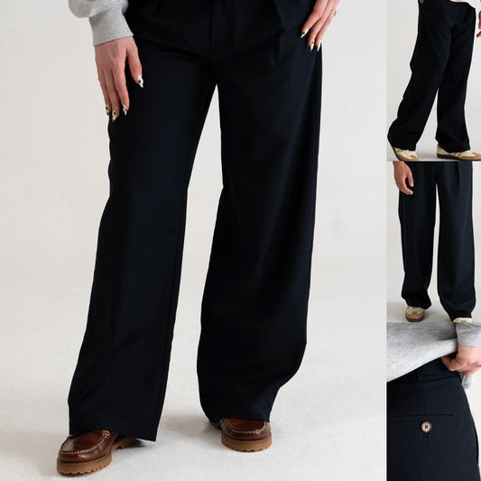 Unisex vintage-rento pliseeratut housut