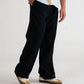 Unisex vintage-rento pliseeratut housut