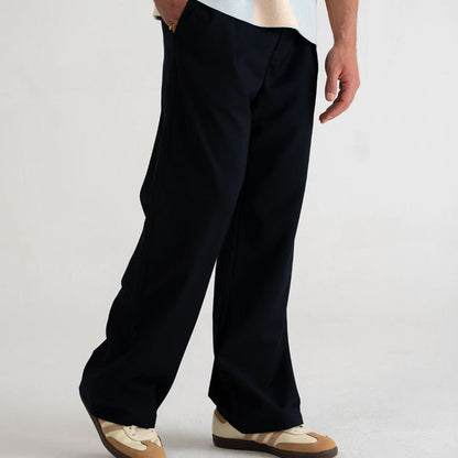 Unisex vintage-rento pliseeratut housut