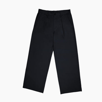 Unisex vintage-rento pliseeratut housut