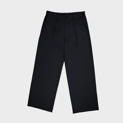 Unisex vintage-rento pliseeratut housut