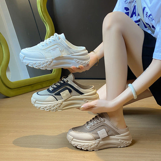 Naisten paksupohjaiset slip-on-tennarit