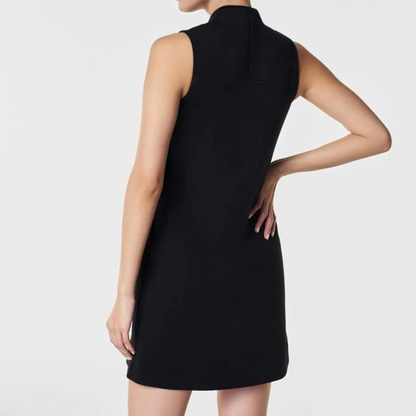Naisten elegantti hihaton V-pääntie mekko