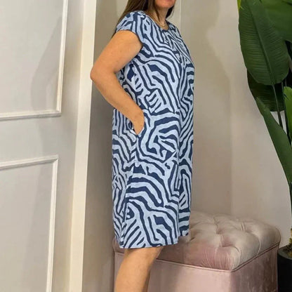 Boho Vintage Rento Painettu Mekko