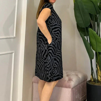 Boho Vintage Rento Painettu Mekko