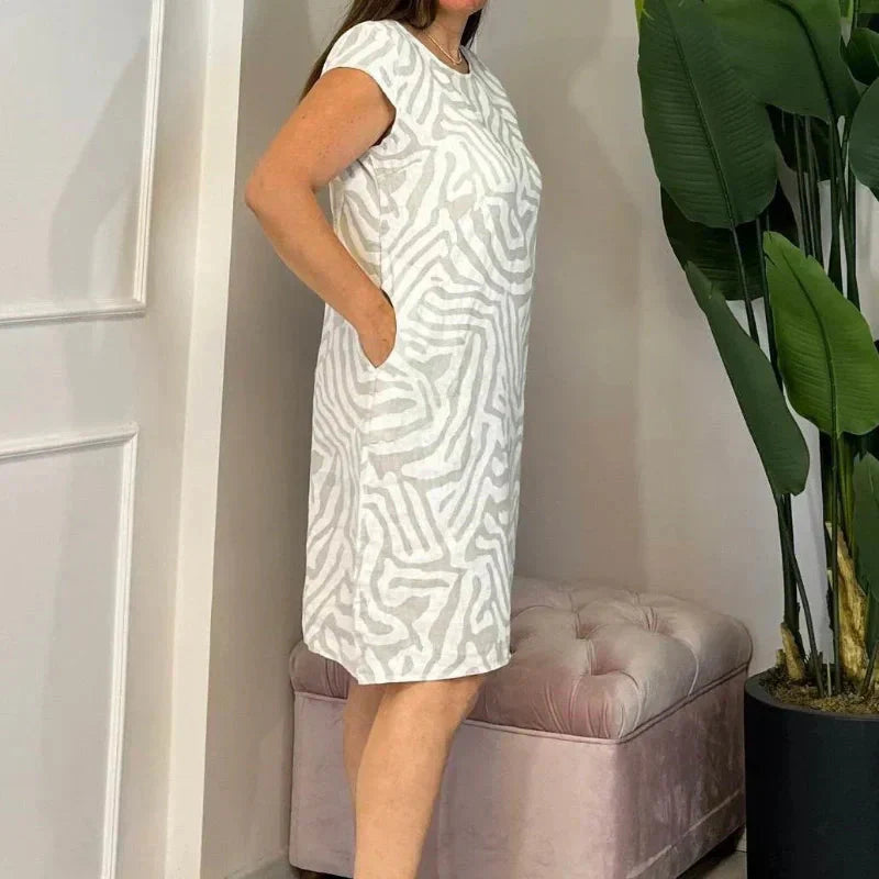 Boho Vintage Rento Painettu Mekko