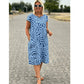 Boho Vintage Rento Painettu Mekko