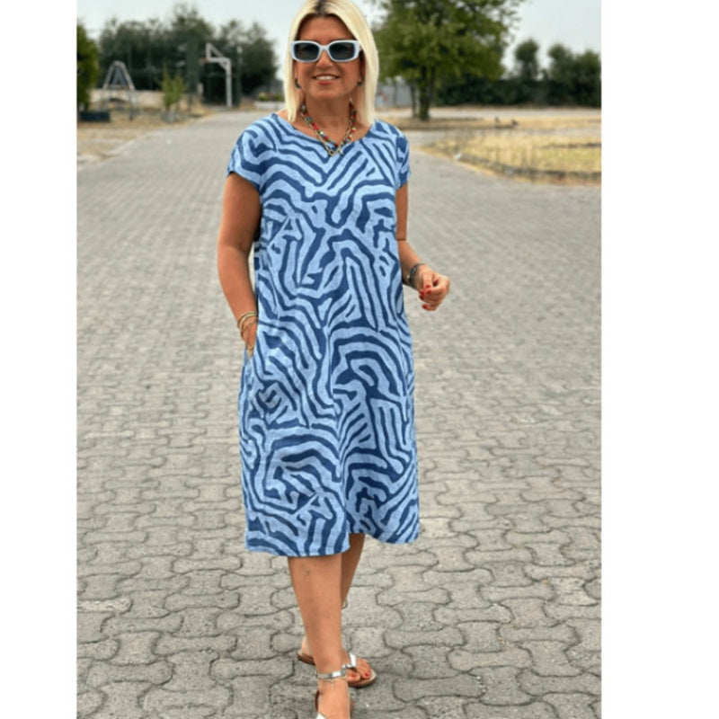 Boho Vintage Rento Painettu Mekko