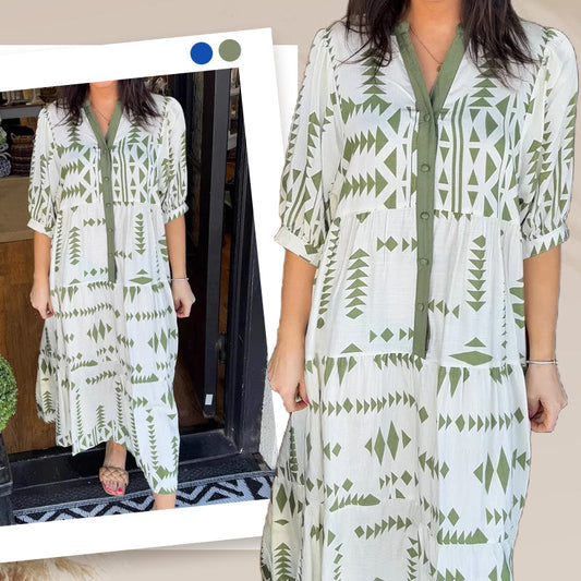 Naisten boho-tyylinen ilmava midimekko