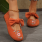 Naisten rennot kirjaillut slip-on-tasapohjakengät