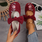 Naisten rennot kirjaillut slip-on-tasapohjakengät