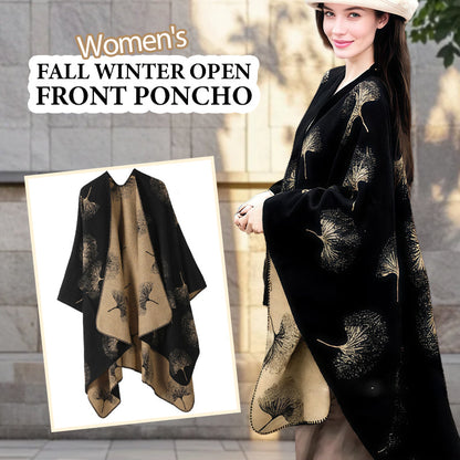 Naisten Syksy/Talvi Avoin Poncho