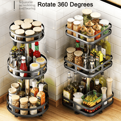 360° kääntyvä säilytyshylly mihin tahansa tilanteeseen