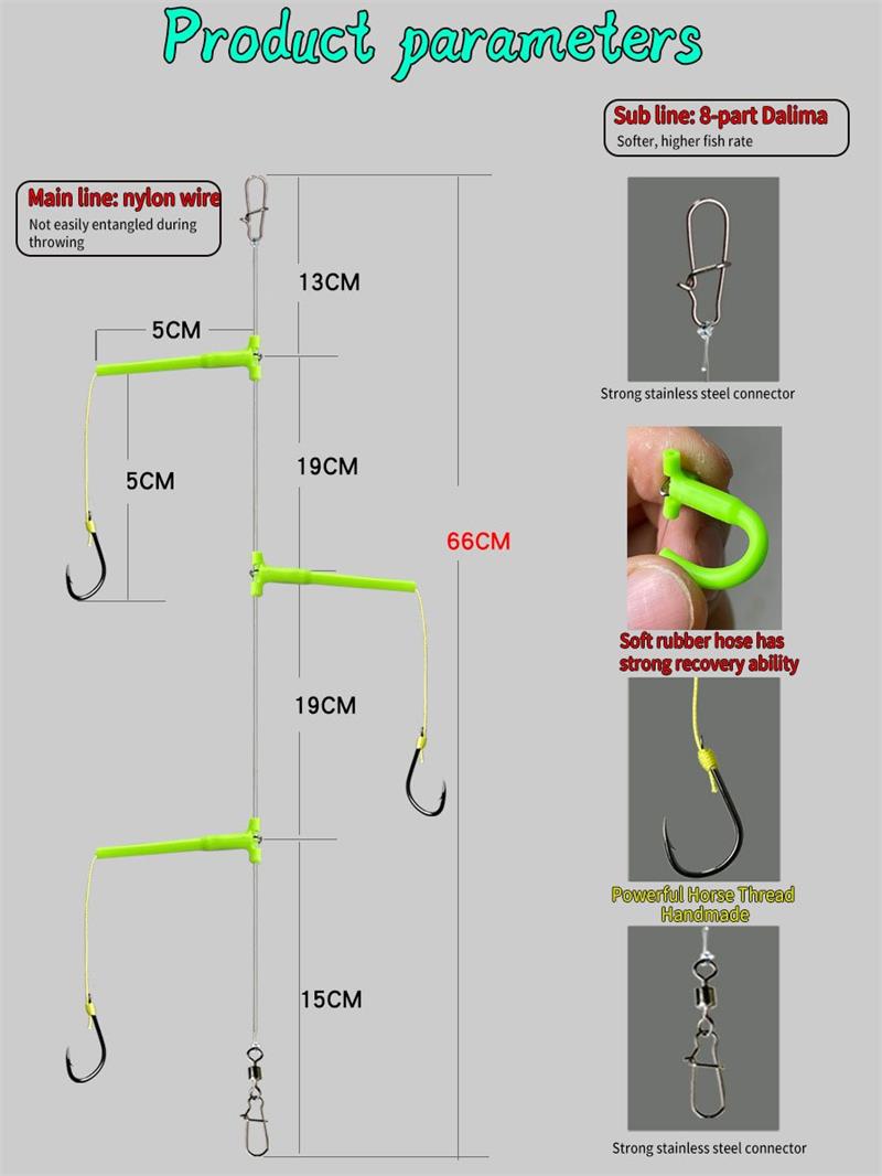 Anti-tangle Tandem Kalastus Koukut Järjestäjän Kanssa