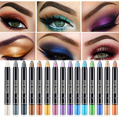 14 Colour Highlighter Eyeshadow Pencil Vedenpitävä Glitter Eye Shadow Eyeliner Pencil（Osta koko setti ja saat parhaan tarjouksen）.