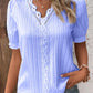 V kaula-aukko Plain Lace Elegantti paita