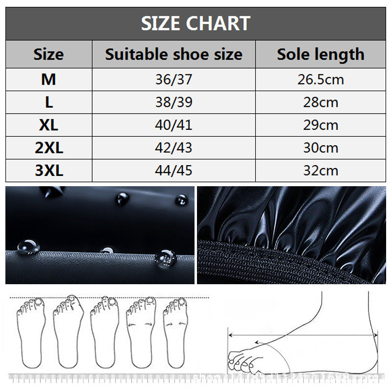 [Pratical lahja] All-Round Pitkä vedenpitävä vedenpitävä sadekengän kengänsuoja heijastimella varustettuna