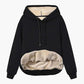 Warm lambskin hooded sports hoodie jacket - dressowy